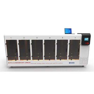 DETTAGLI DELL'ATTREZZATURA DEL TESTER AUTOMATICO DI VOLUME E PRESSIONE PER LA ROTTURA DEI CONDOM 5105-HD