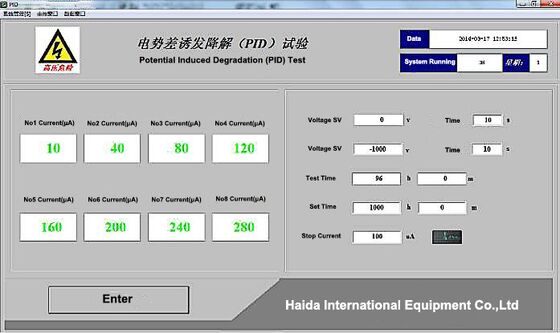Macchina di prova PID di degradazione del potenziale fotovoltaico modulo fotovoltaico attrezzatura di prova di simulazione umida e ad alta temperatura