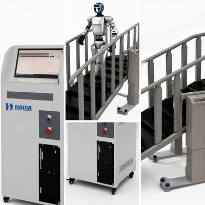 Stazione di test per arrampicata su scale per robot, attrezzatura per test di arrampicata su scale, specifiche scale personalizzabili, controllo PLC, parapetti anticaduta