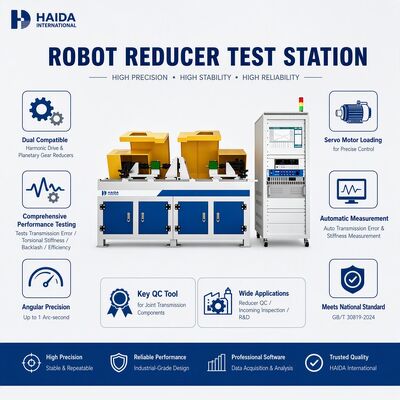 Stazione di prova per riduttori robot HD, Macchina di prova per ingranaggi planetari armonici, Errore di trasmissione, Gioco, Rigidità 1 secondo d'arco