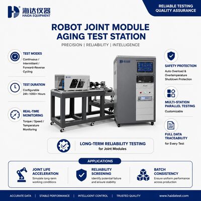 Modulo articolare robot Stazione di prova di invecchiamento Durabilità di prova della macchina Attuatore Prova di durata 24h 1000h Ciclo intermittente continuo