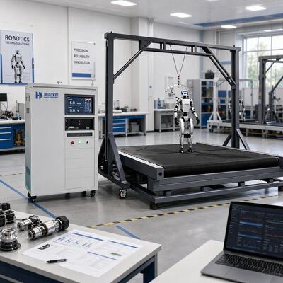 Piattaforma di prova dinamica per robot HD per test di stabilità del cammino, inclinazione regolabile 0-20 gradi, controllo velocità 0-18 km/h