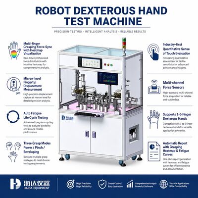 Robot Dexterous Hand Test Machine Multi Finger Grabbing Force Tester Fingertip Displacement Fatigue Life Testing Equipment (Apparecchiatura di prova della durata della fatica)