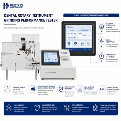 Dental Rotary Instrument Grinding Performance Tester Bur Head Wear Testing Machine Cutting Efficiency Test for handpiece QC (Testo di efficienza di taglio per la macchina di prova dell'usura della testa)
