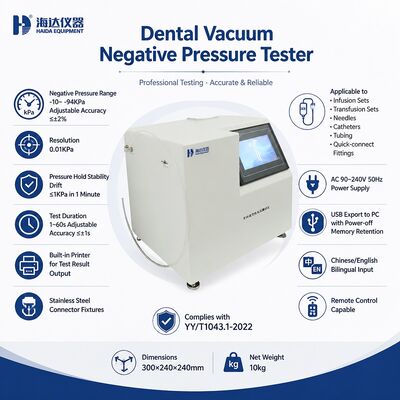 Testatore di pressione negativa per vuoto dentale