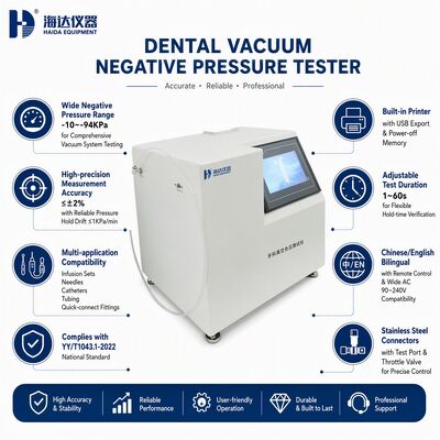 Testatore di pressione negativa per vuoto dentale