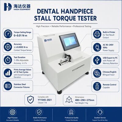 Tester di Coppia di Stallo per Manipoli Dentali Macchina di Misurazione della Coppia per Attrezzature di Controllo Qualità per Turbine Dentali Alta Precisione 0,0005 Nm