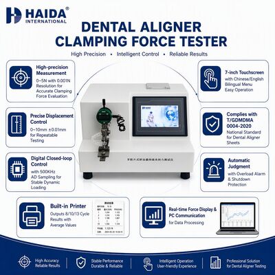 Dental Aligner Clamping Force Tester Clear Aligner Testing Machine Equipment Orthodontic Force Gauge 0.001N Resolution Precision