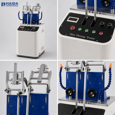 Macchina per test di flessione scarpe e suole HAIDA Standard GB T 3903.1 Attrezzatura per test scarpe