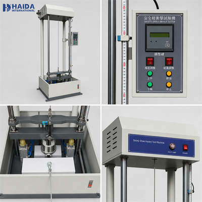HAIDA Safety Footwear Impact Tester Toe Cap Impact Resistance Testing Machine EN ANSI Equipaggiamento standard per la prova delle scarpe